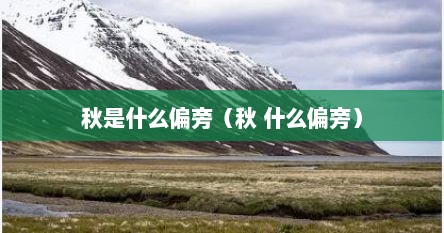 秋是什么部首的字（秋是什么偏旁怎么读）