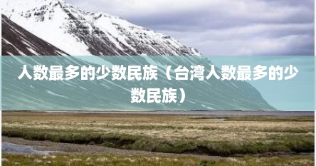 人数最多的少数民族（台湾人数最多的少数民族）