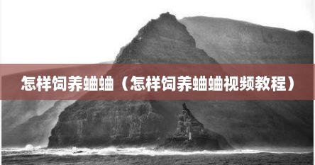 怎样饲养蛐蛐（怎样饲养蛐蛐视频教程）