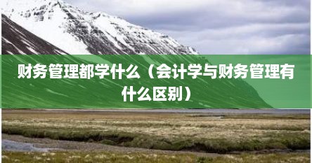 财务管理都学什么（会计学与财务管理有什么区别）