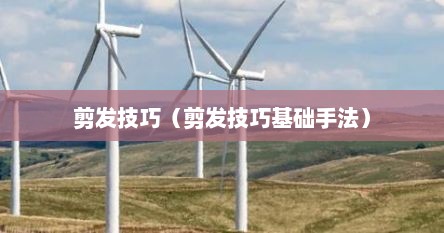 剪发技巧（剪发技巧基础手法）