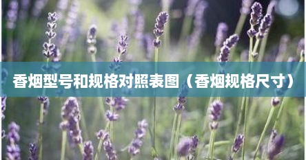 香烟型号和规格对照表图（香烟规格尺寸）