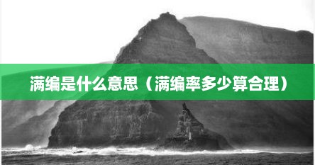 满编是什么意思（满编率多少算合理）