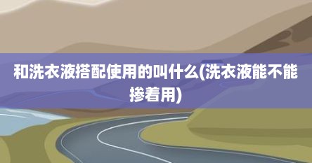 和洗衣液搭配使用的叫什么(洗衣液能不能掺着用)