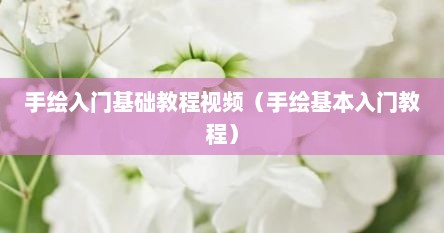 手绘入门基础教程视频（手绘基本入门教程）
