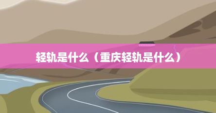 轻轨是什么（重庆轻轨是什么）