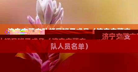 济宁交警支队领导班子成员（济宁交警支队人员名单）