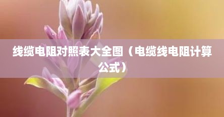 线缆电阻对照表大全图（电缆线电阻计算公式）