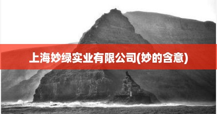 上海妙绿实业有限公司(妙的含意)