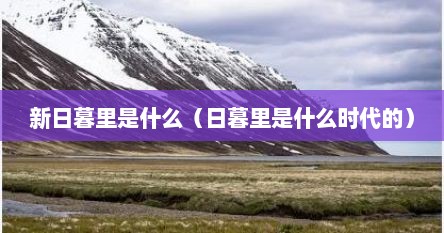 新日暮里是什么（日暮里是什么时代的）