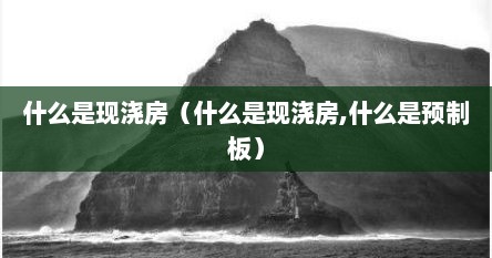 什么是现浇房（什么是现浇房,什么是预制板）