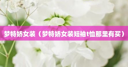 梦特娇女装（梦特娇女装短袖t恤那里有买）