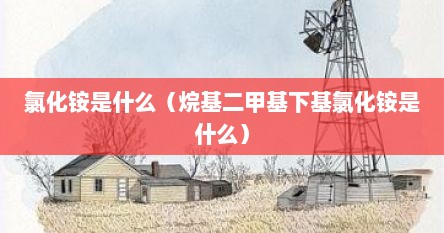 氯化铵是什么（烷基二甲基下基氯化铵是什么）