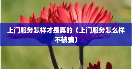 上门服务怎样才是真的（上门服务怎么样不被骗）