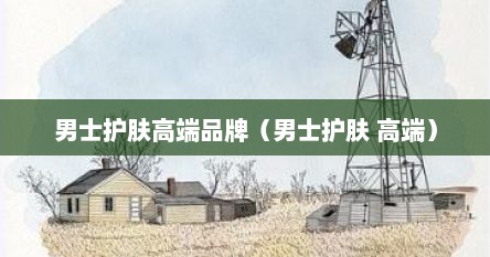男士护肤高端品牌（男士护肤 高端）