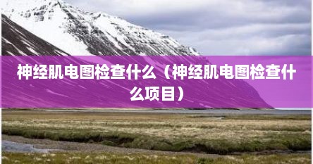 神经肌电图检查什么（神经肌电图检查什么项目）