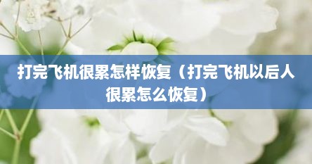 打完飞机很累怎样恢复（打完飞机以后人很累怎么恢复）