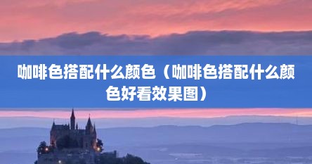 咖啡色搭配什么颜色（咖啡色搭配什么颜色好看效果图）
