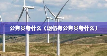 公务员考什么（退伍考公务员考什么）