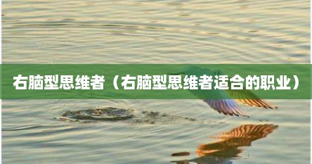 右脑型思维者（右脑型思维者适合的职业）