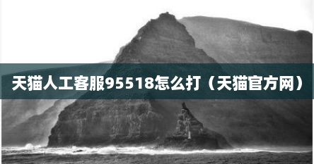 天猫人工客服95518怎么打（天猫官方网）