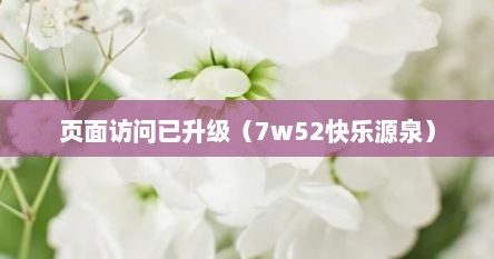 页面访问已升级（7w52快乐源泉）