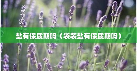 盐有保质期吗（袋装盐有保质期吗）