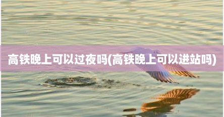 高铁晚上可以过夜吗(高铁晚上可以进站吗)