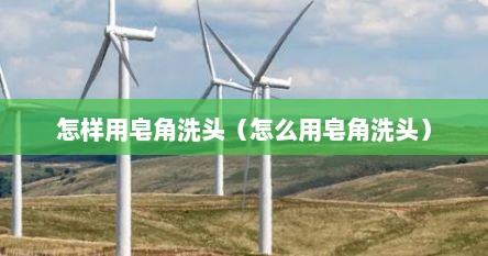 怎样用皂角洗头（怎么用皂角洗头）