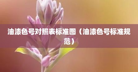 油漆色号对照表标准图（油漆色号标准规范）
