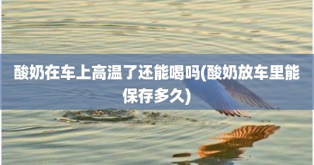 酸奶在车上高温了还能喝吗(酸奶放车里能保存多久)