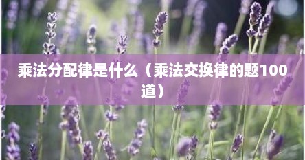 乘法分配律是什么（乘法交换律的题100道）