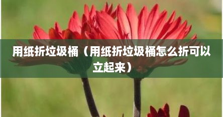 用纸折垃圾桶（用纸折垃圾桶怎么折可以立起来）