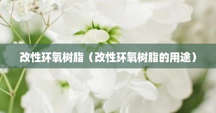 改性环氧树脂（改性环氧树脂的用途）