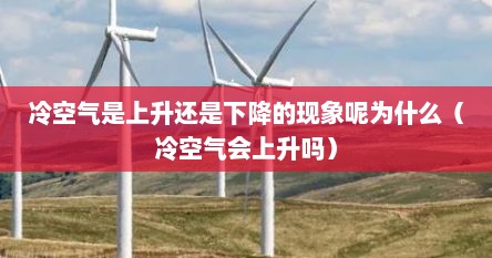 冷空气是上升还是下降的现象呢为什么（冷空气会上升吗）