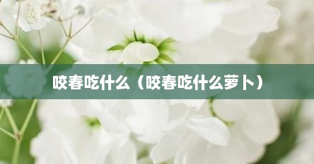 咬春吃什么（咬春吃什么水果）