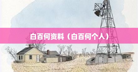 白百何资料（白百何个人）