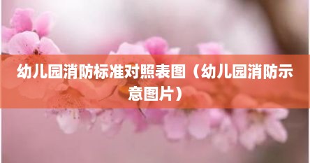幼儿园消防标准对照表图（幼儿园消防示意图片）