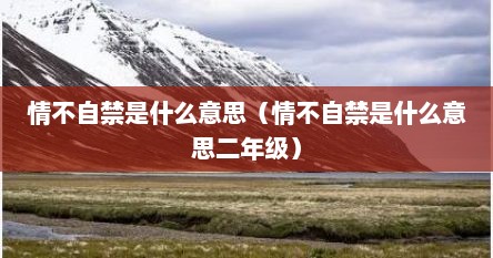 情不自禁是什么意思（情不自禁是什么意思二年级）