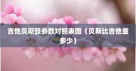 吉他贝斯鼓参数对照表图（贝斯比吉他重多少）