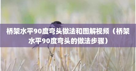 桥架水平90度弯头做法和图解视频（桥架水平90度弯头的做法步骤）