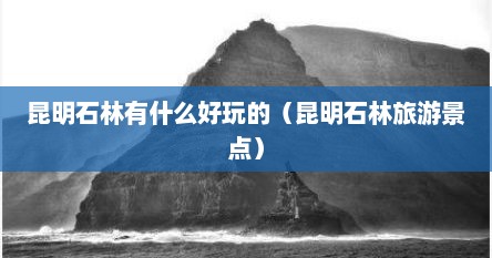 昆明石林有什么好玩的（昆明石林旅游景点）