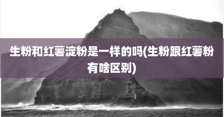 生粉和红薯淀粉是一样的吗(生粉跟红薯粉有啥区别)