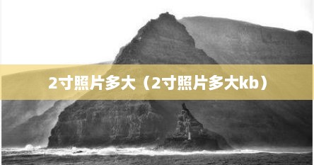 2寸照片多大（2寸照片多大kb）