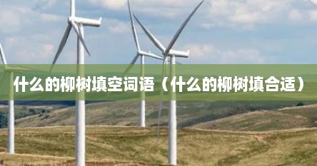 什么的柳树填空词语（什么的柳树填合适）