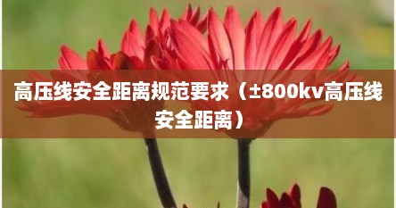 高压线安全距离的国际标准（高压线安全距离1.5米）