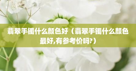 翡翠手镯什么颜色好（翡翠手镯什么颜色最好,有参考价吗?）