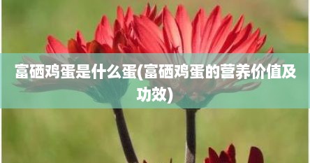 富硒鸡蛋是什么蛋(富硒鸡蛋的营养价值及功效)
