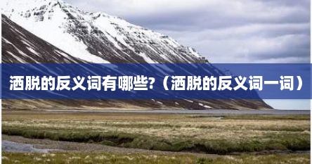 洒脱的反义词有哪些?（洒脱的反义词一词）