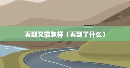 看到又能怎样（看到了什么）